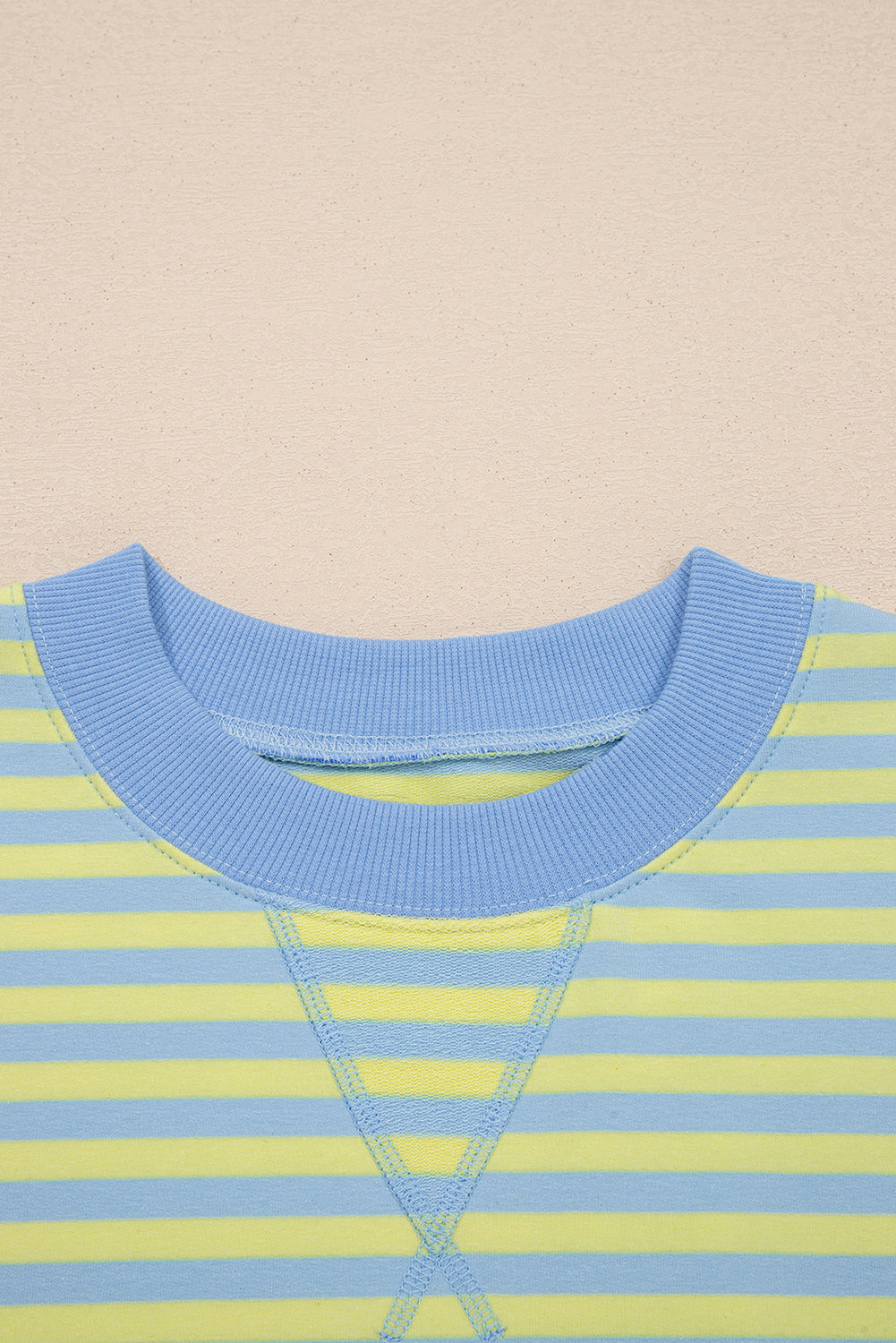 Stripe Colorblock Pullover & Pull-On Shorts Set
