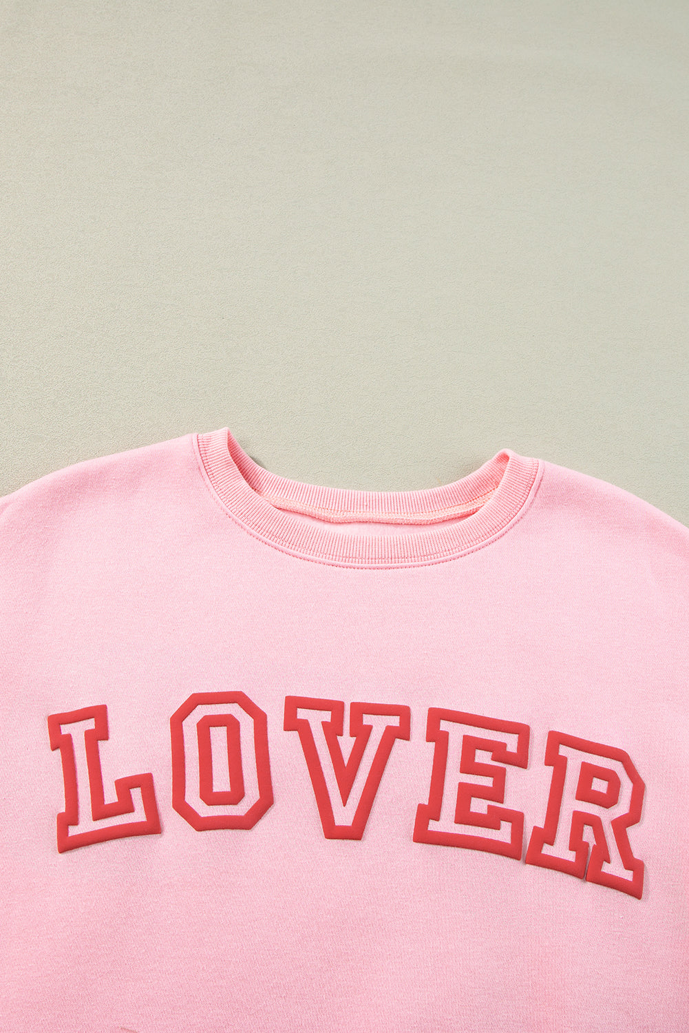 Valentines LOVER Drop Shoulder Pullover Sweatshirt
