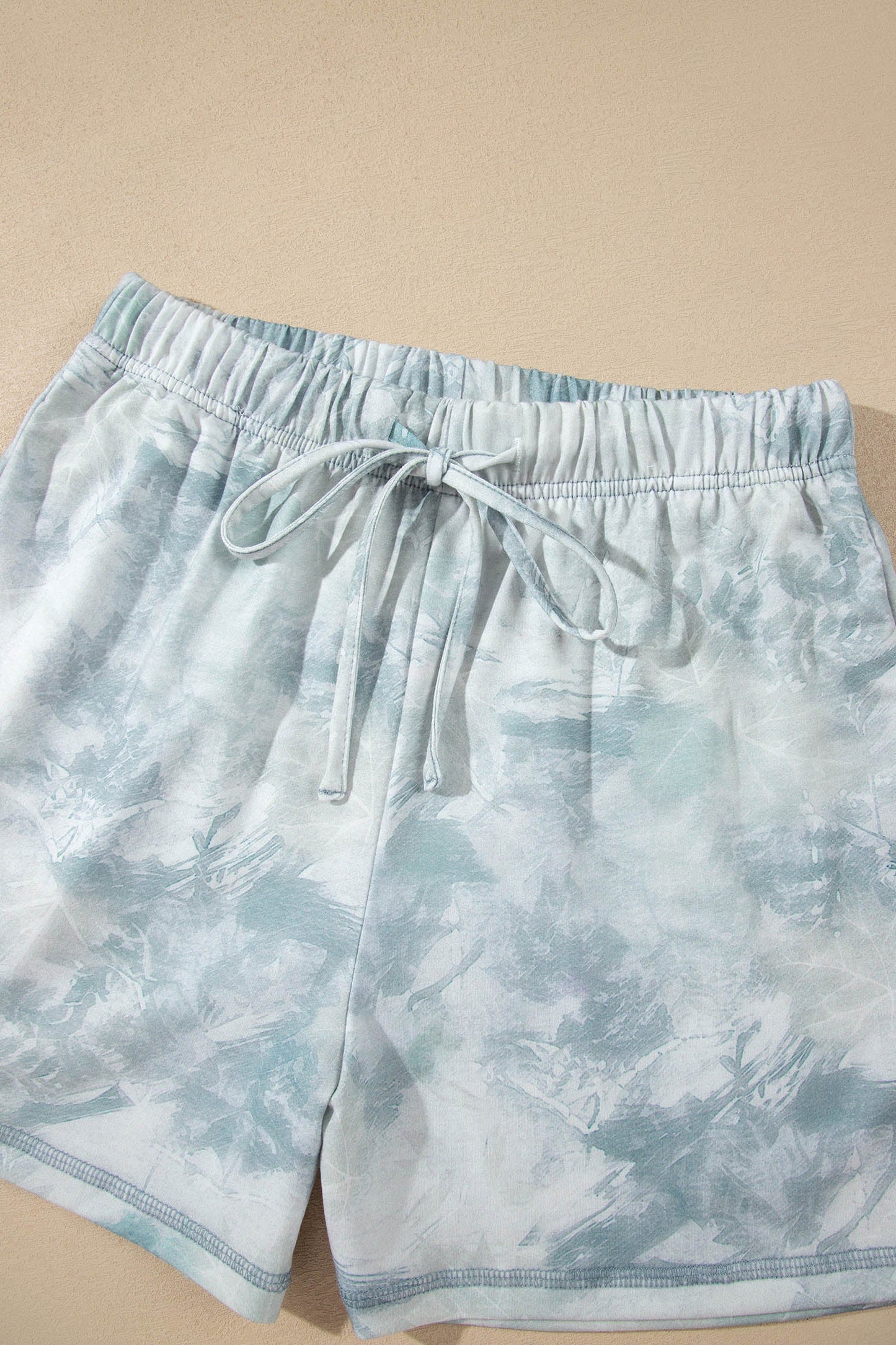 Camo Short Sleeve Top & Elastic Waist Shorts Set
