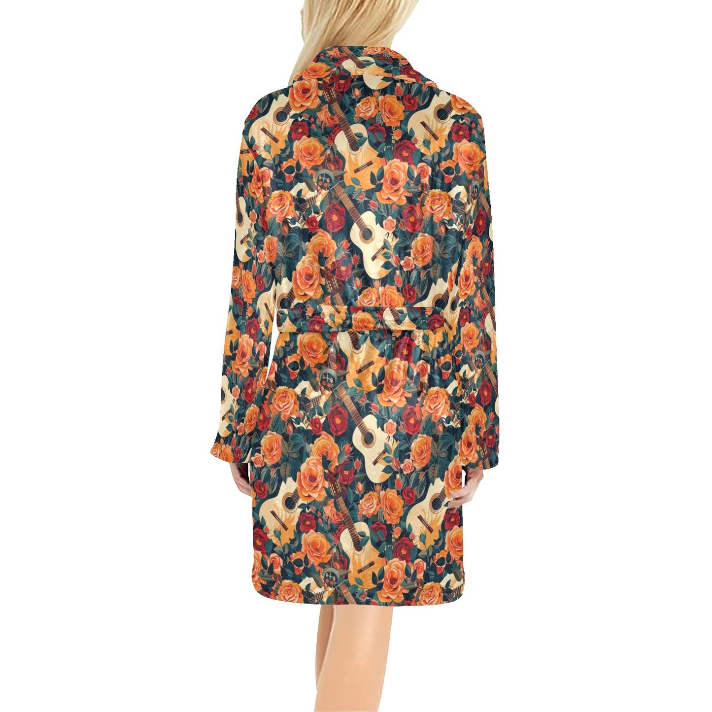 Colores De Mexico Roses & Guitars Robe