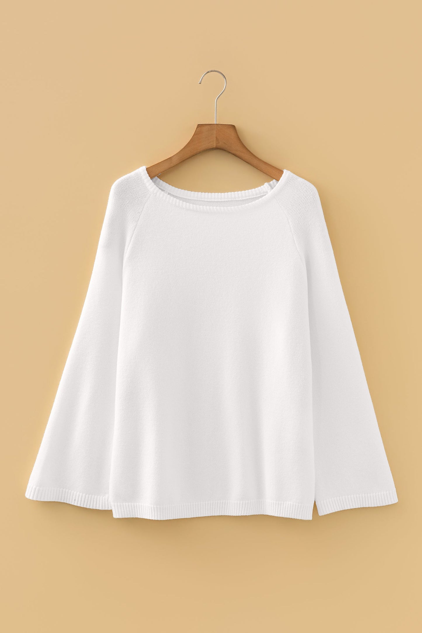 Solid Knit 3/4 Sleeve Dolman Sweater
