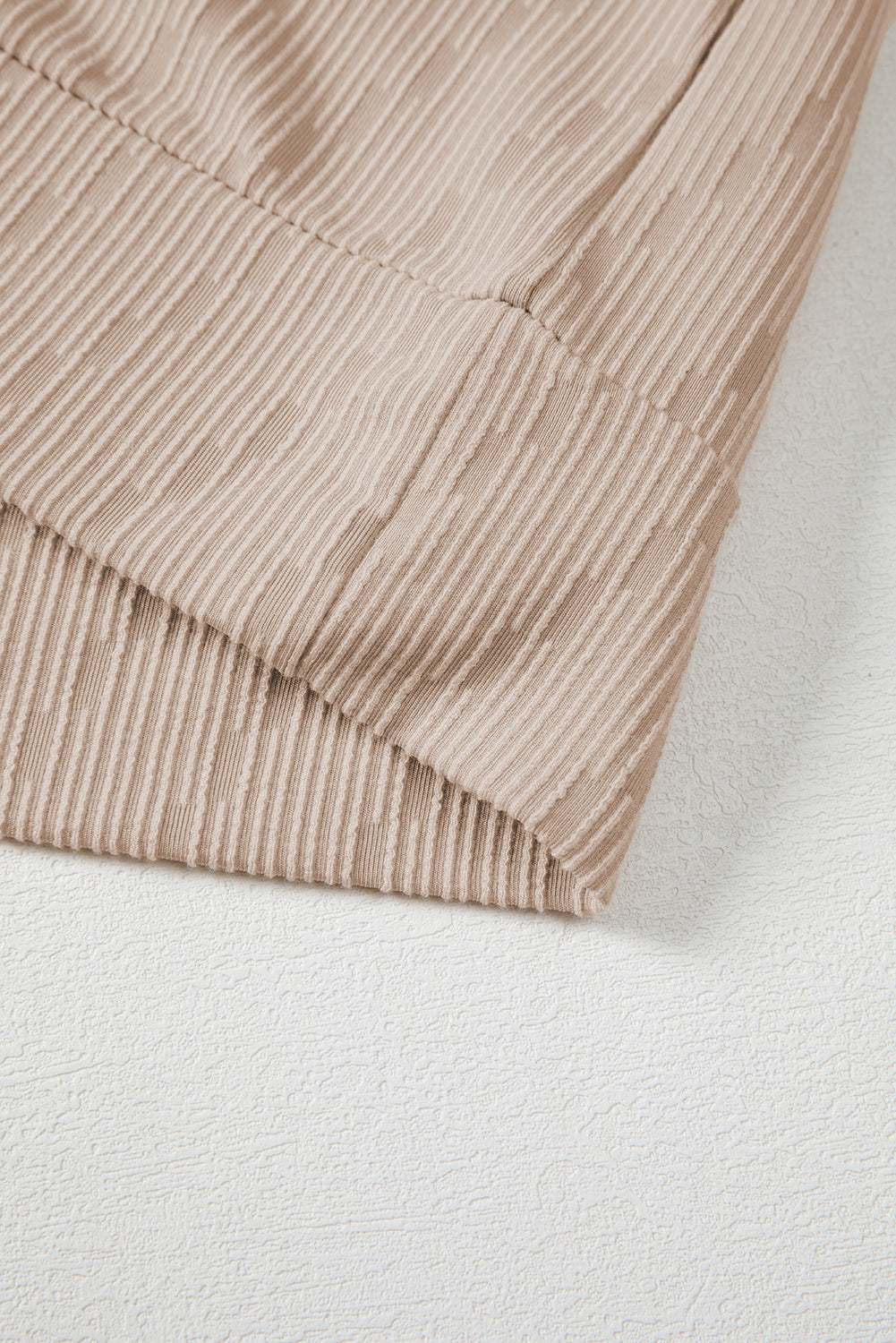 Solid Textured Long Sleeve Top