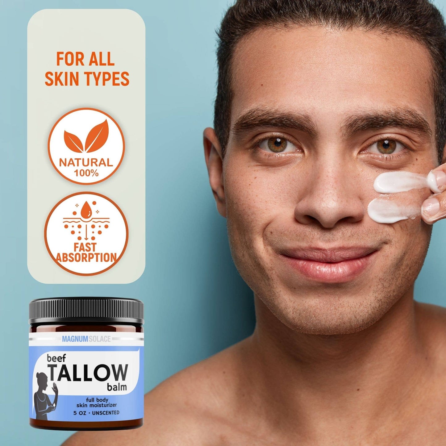 Beef Tallow Balm- Deep Moisture, All Natural Vanilla Bean and Unscented