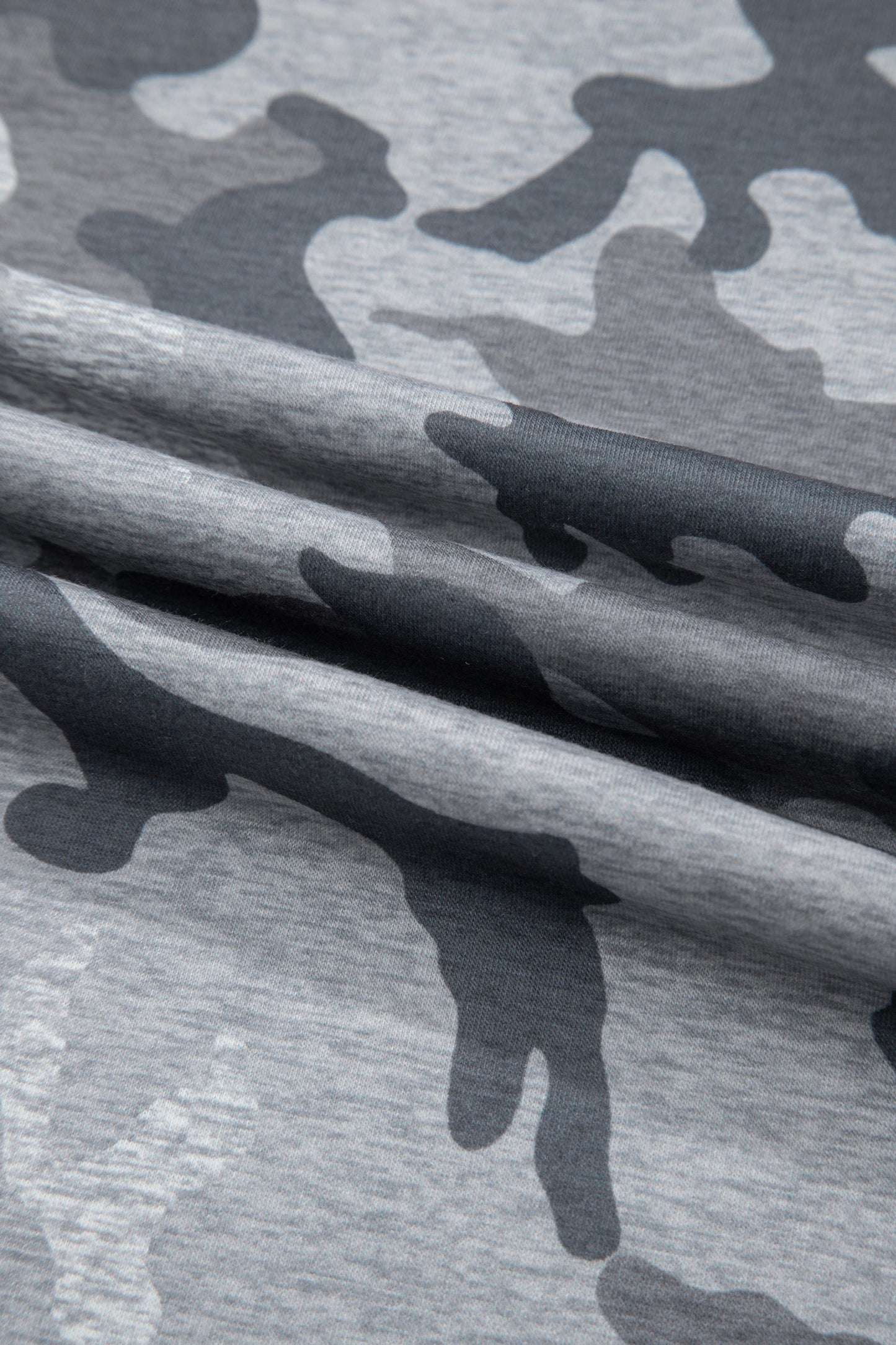 Camo Short Sleeve Round Neck T-Shirt