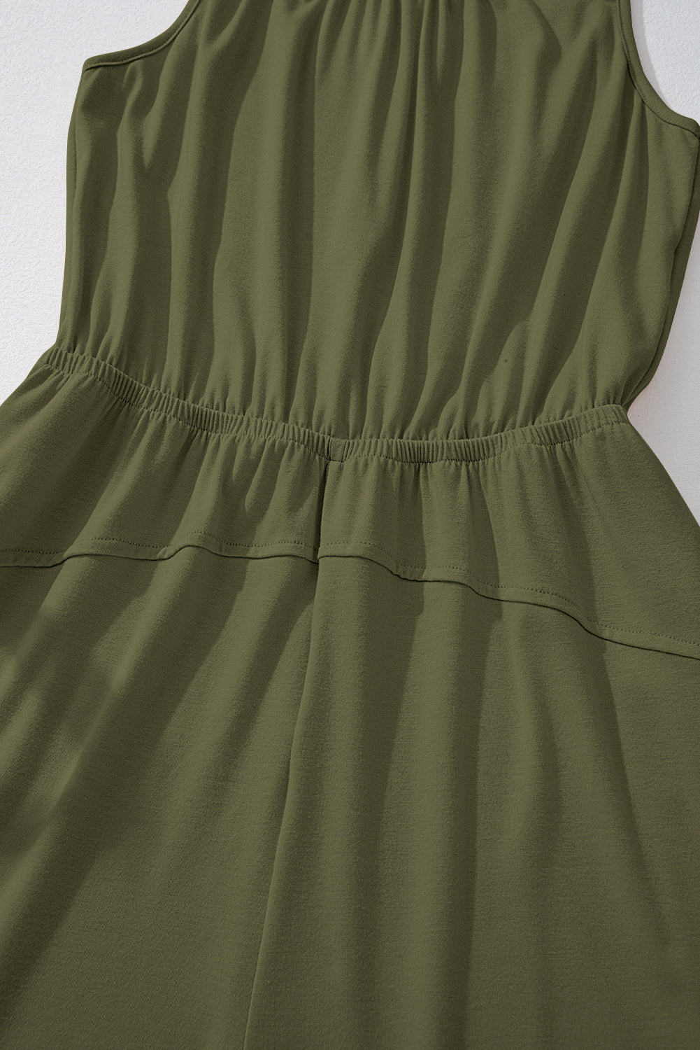 Sleeveless Top & Pleated Waist Jumpsuit