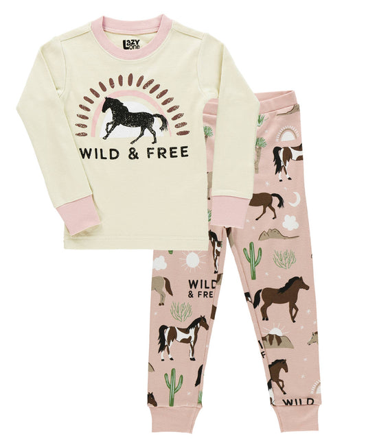 Wild Horses Long Sleeve Pajama Set by Lazy One