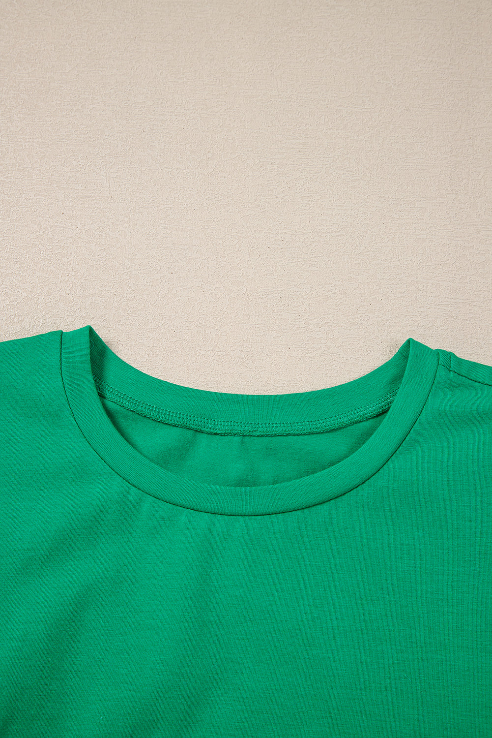 Eyelet Embroidered Ruffle Sleeve Crew Neck Top