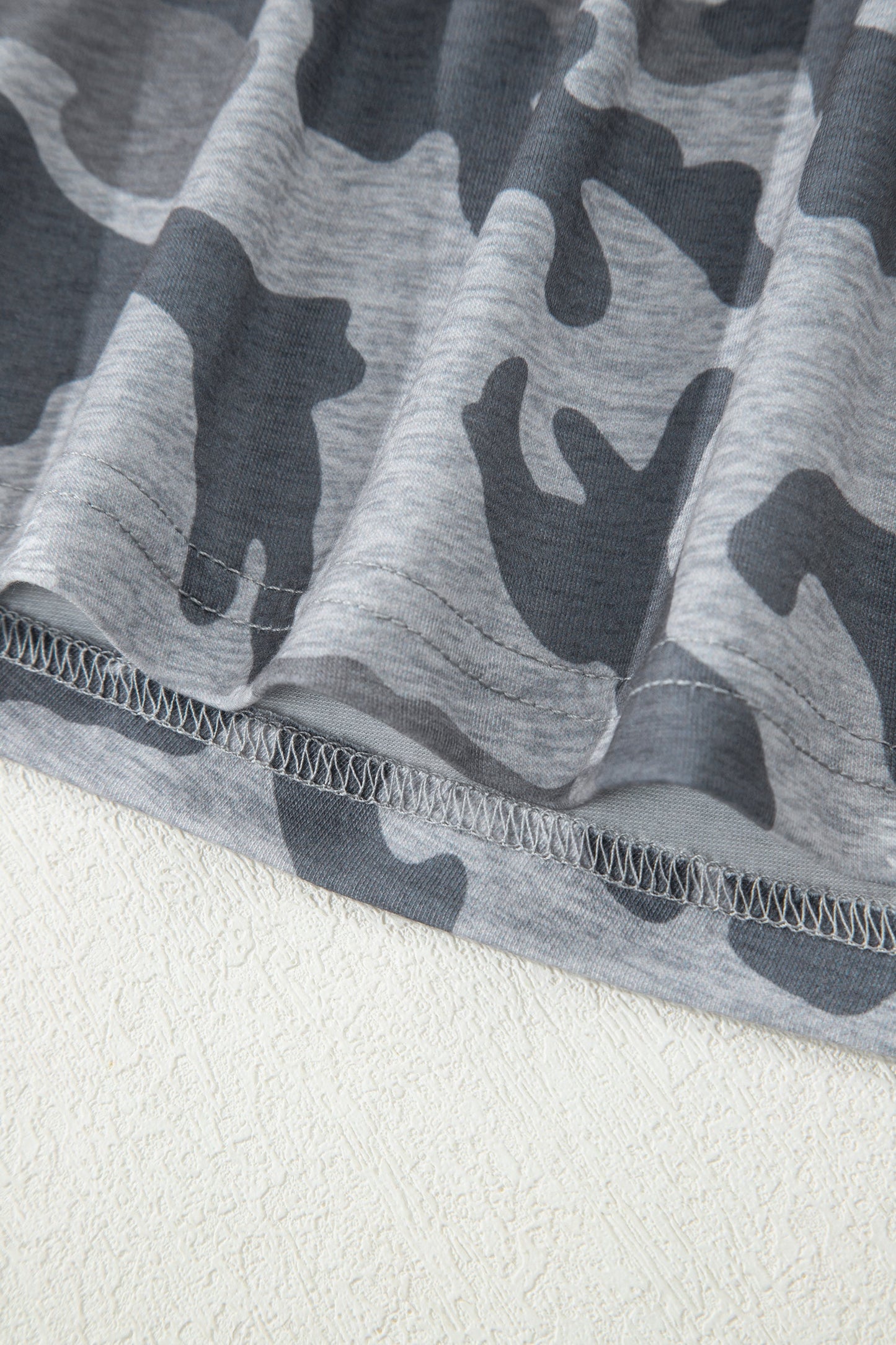 Camo Short Sleeve Round Neck T-Shirt