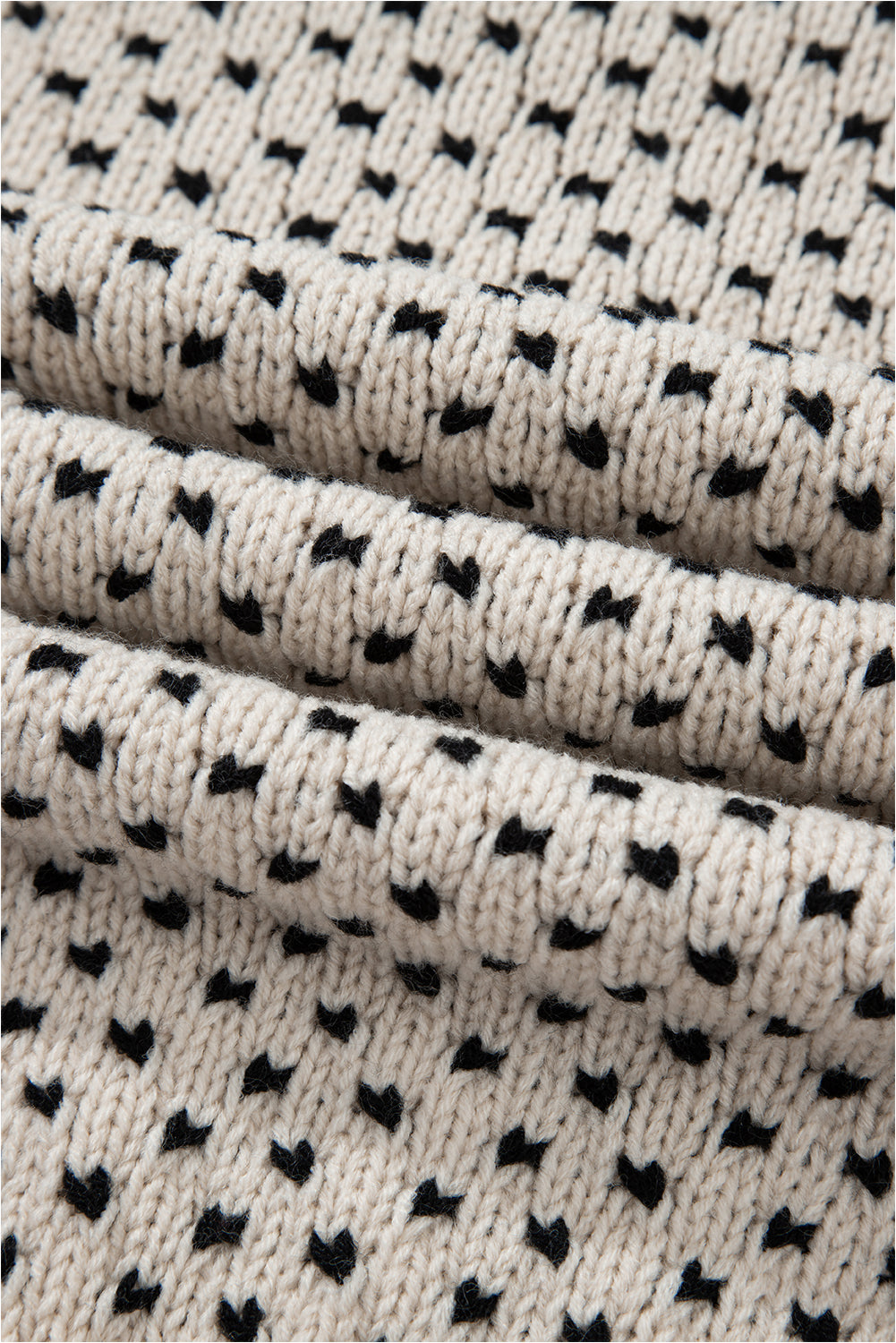 Bow Ribbed Edge Crewneck Long Sleeve Sweater