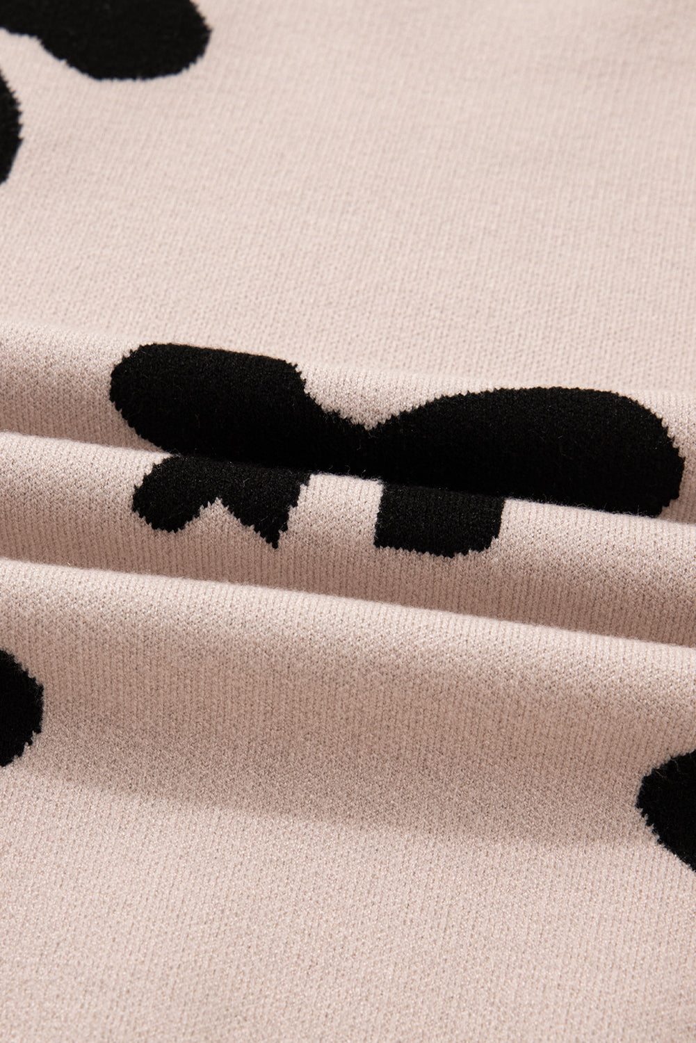 Bow Pearl Embellished Drop Shoulder Sweater