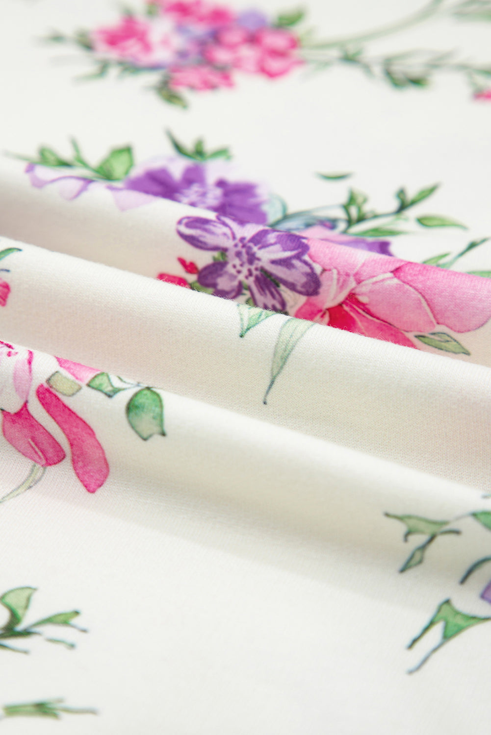 Floral Pullover and Drawstring Lounge Set