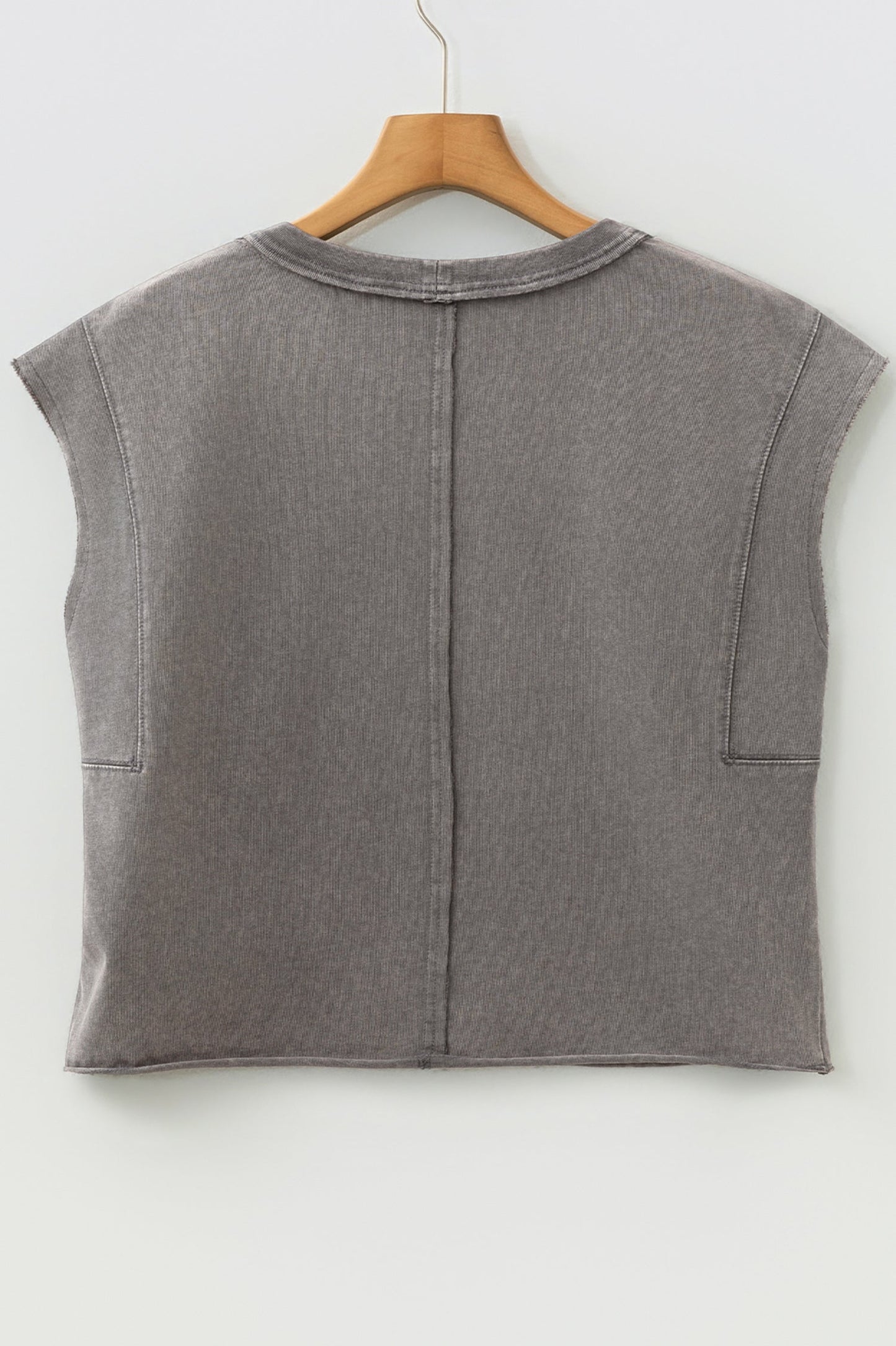 Solid Mineral Wash Boxy Tank Top