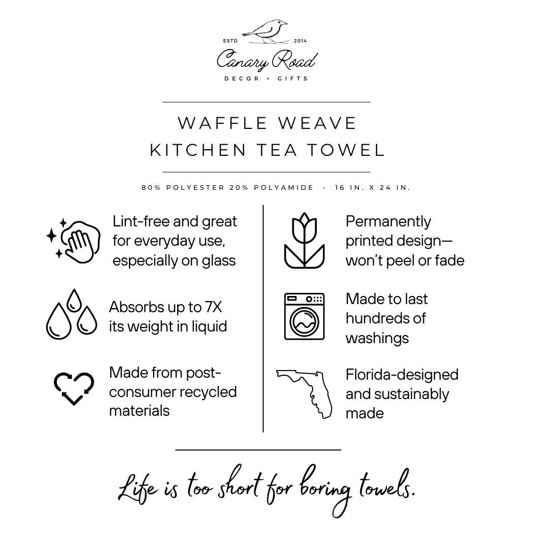 Cow Dairy Farmhouse Rustic Homestead Kitchen Towel Waffle