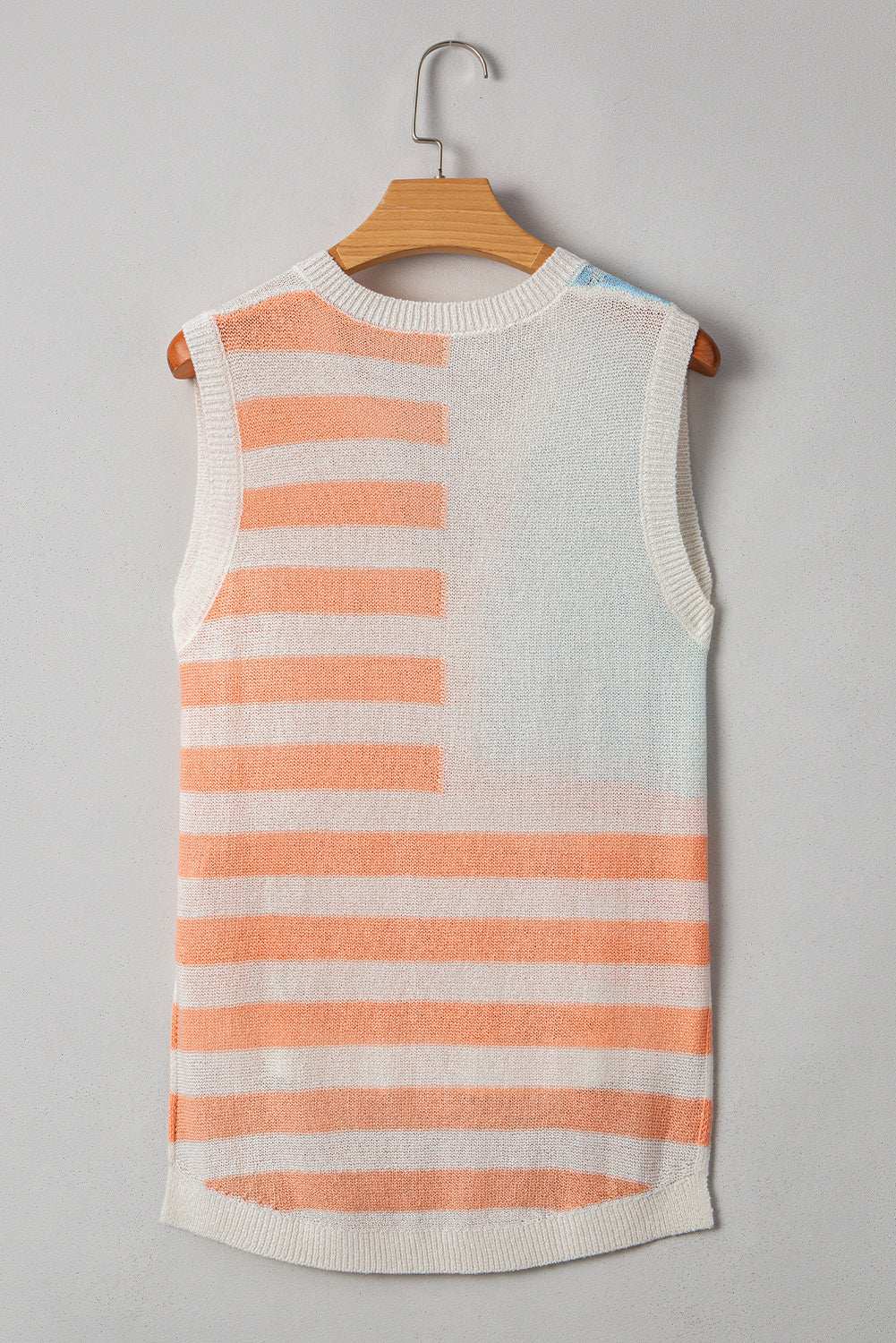 USA Flag Notch-Neck Sweater Top