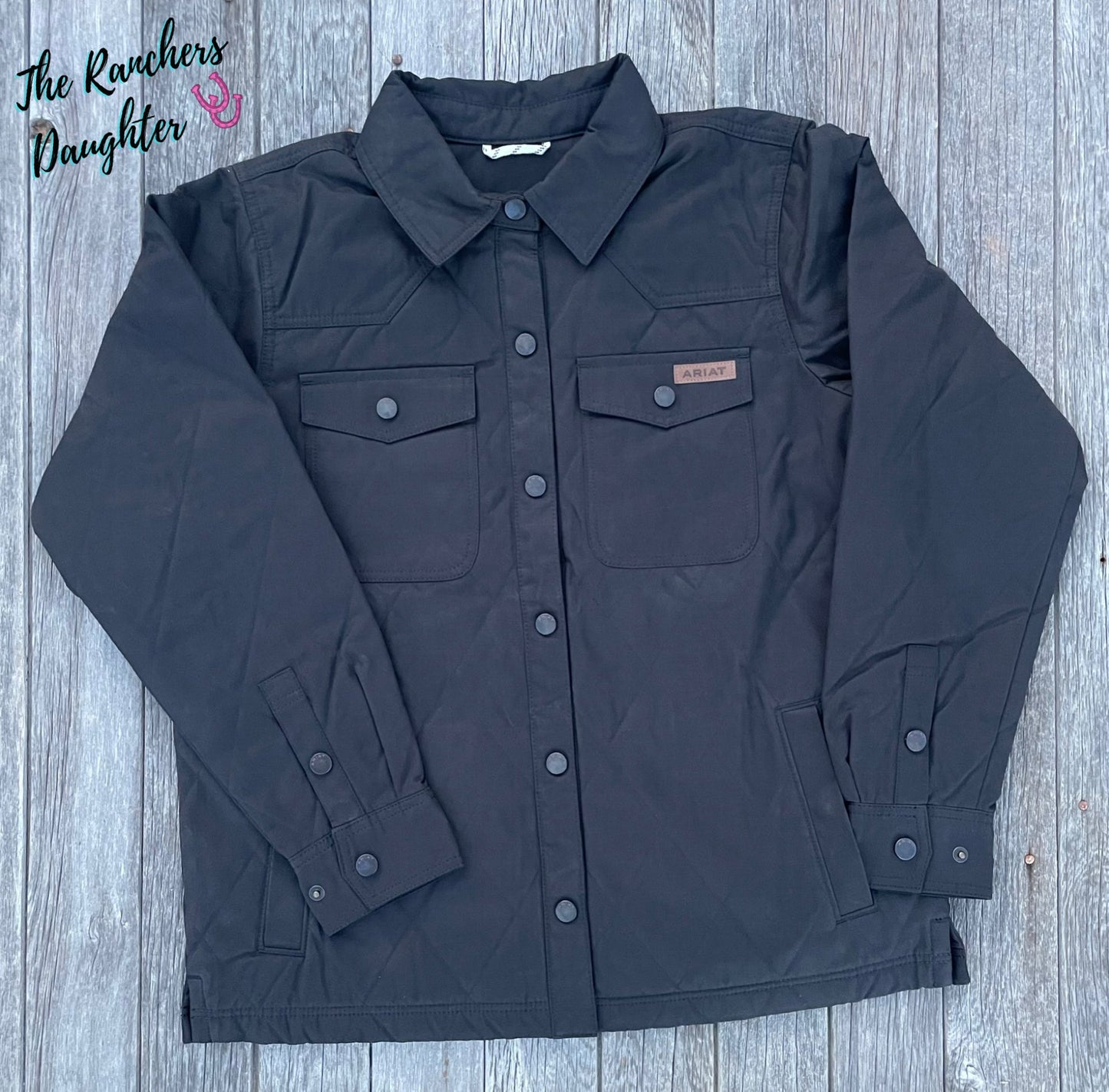 Ariat Women's Black Grizzly Quilted Barn Jacket