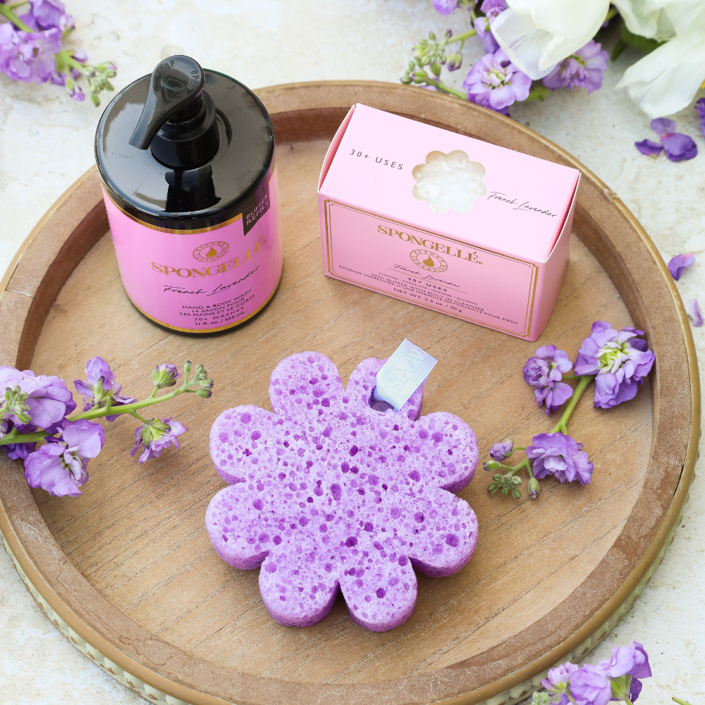 French Lavender Wild Flower, Pedi Buffer, and Body Wash Refill Set
