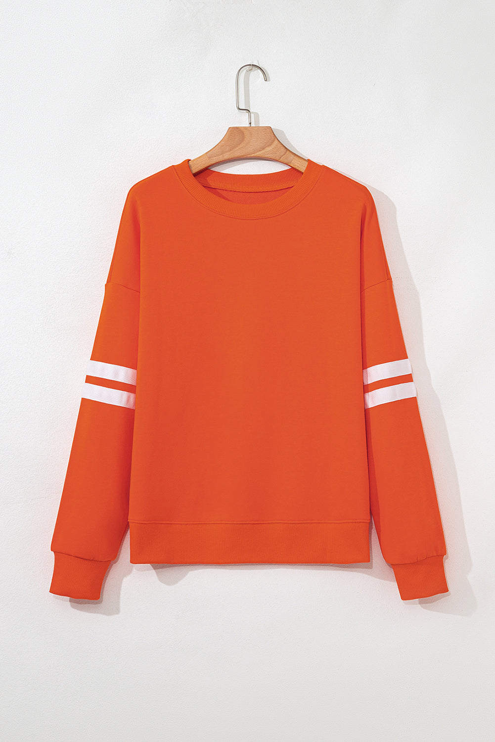Varsity Stripe Drop Shoulder Sweatshirt