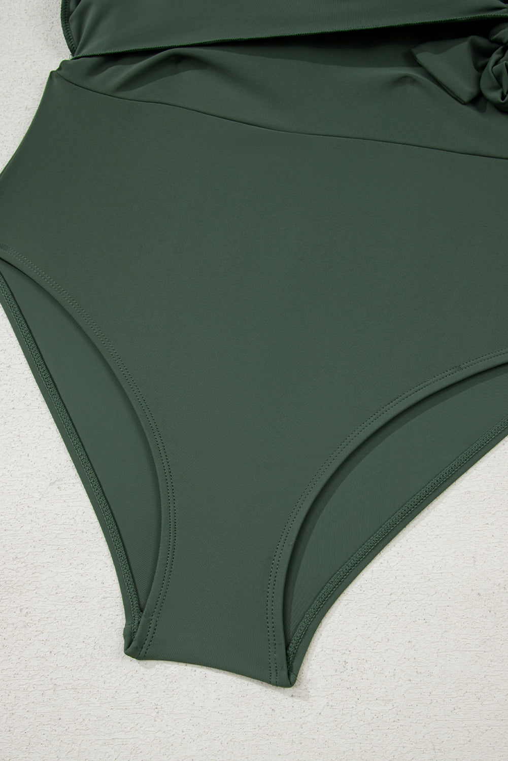 Side Tied Waist Square Neck A-line Swim Dress