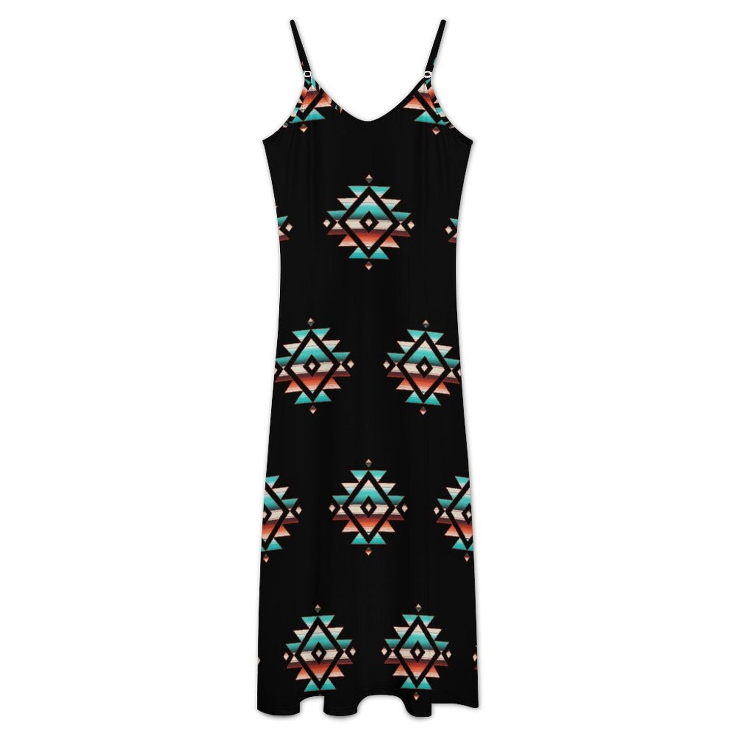Southwestern Aztec Western Maxi Dress