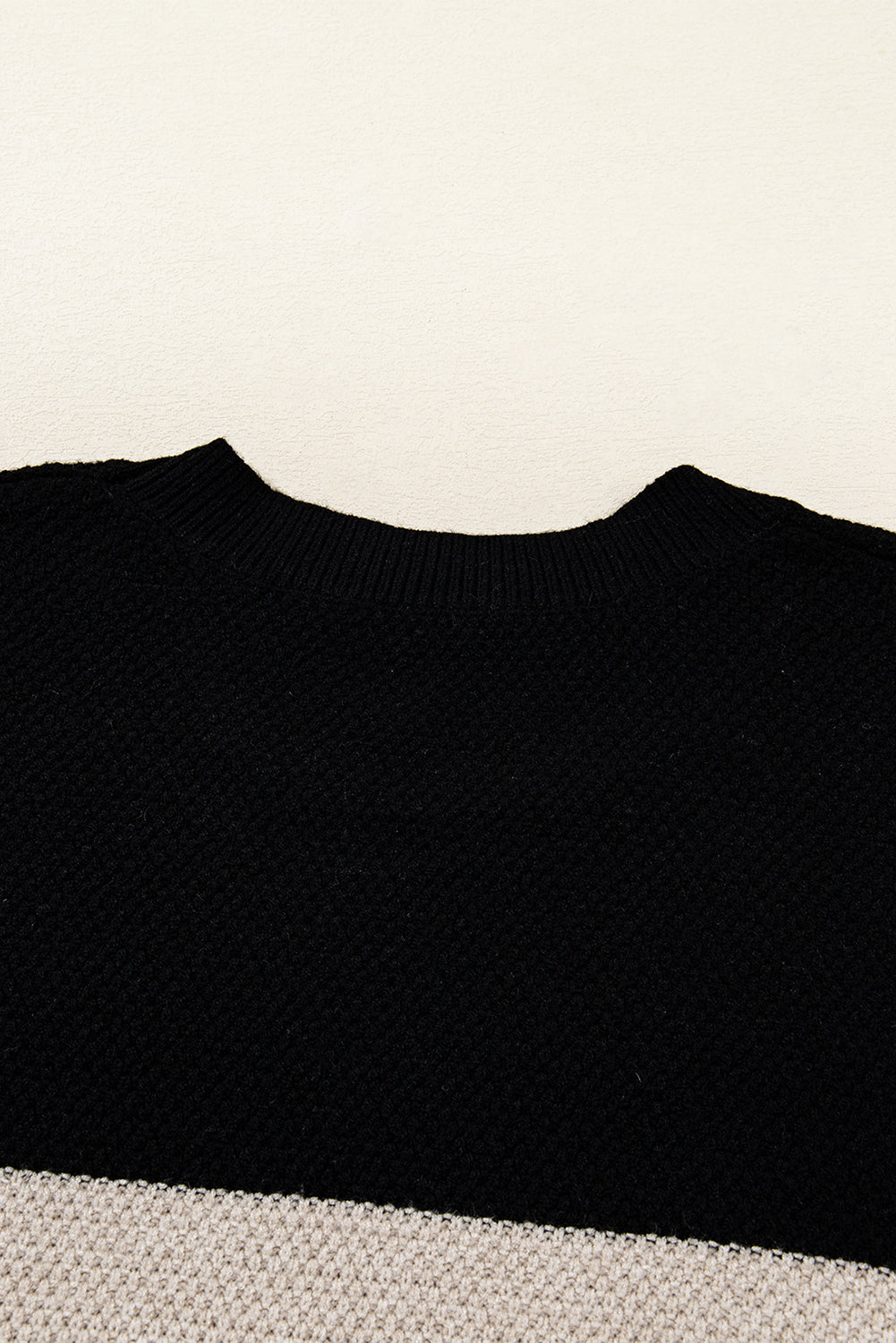 Colorblock Stripe Long Sleeve Sweater