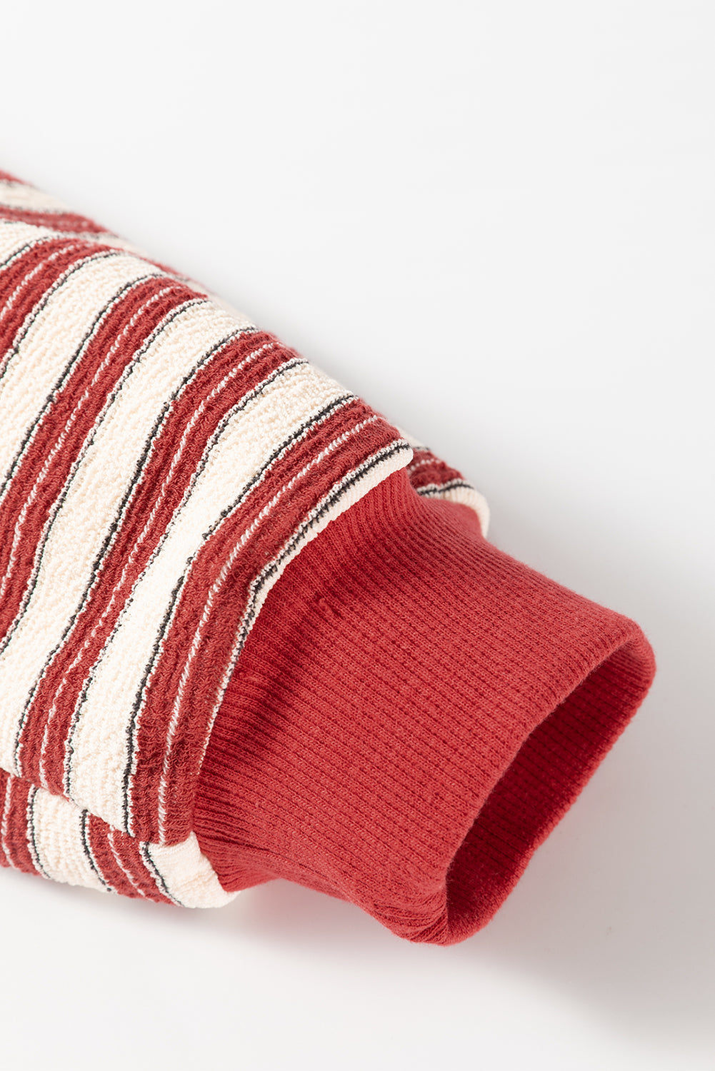 Stripe Buttoned Collared V-Neck Drop Shoulder Top