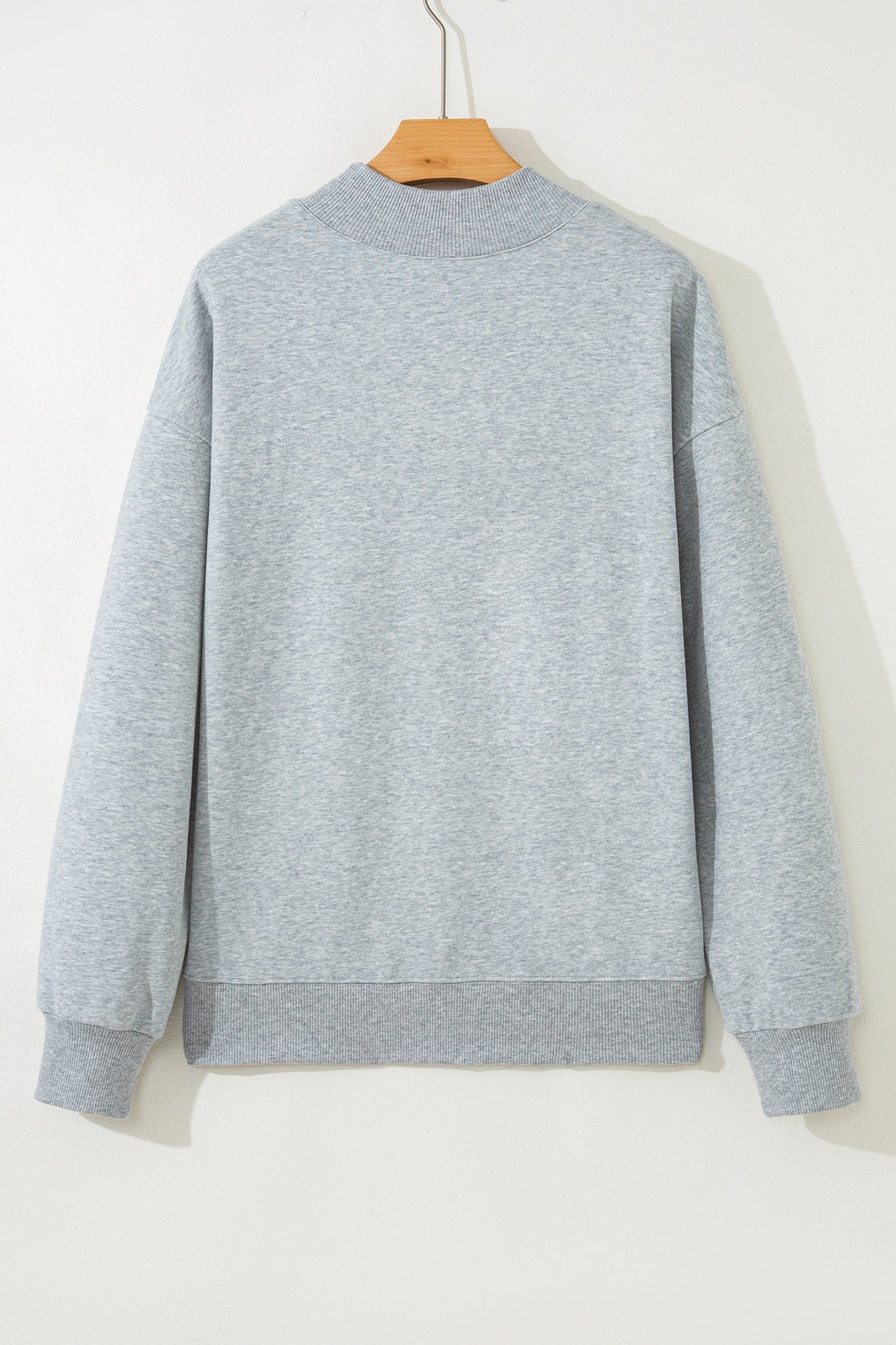 Solid Mock Neck Oversized Sweatshirt