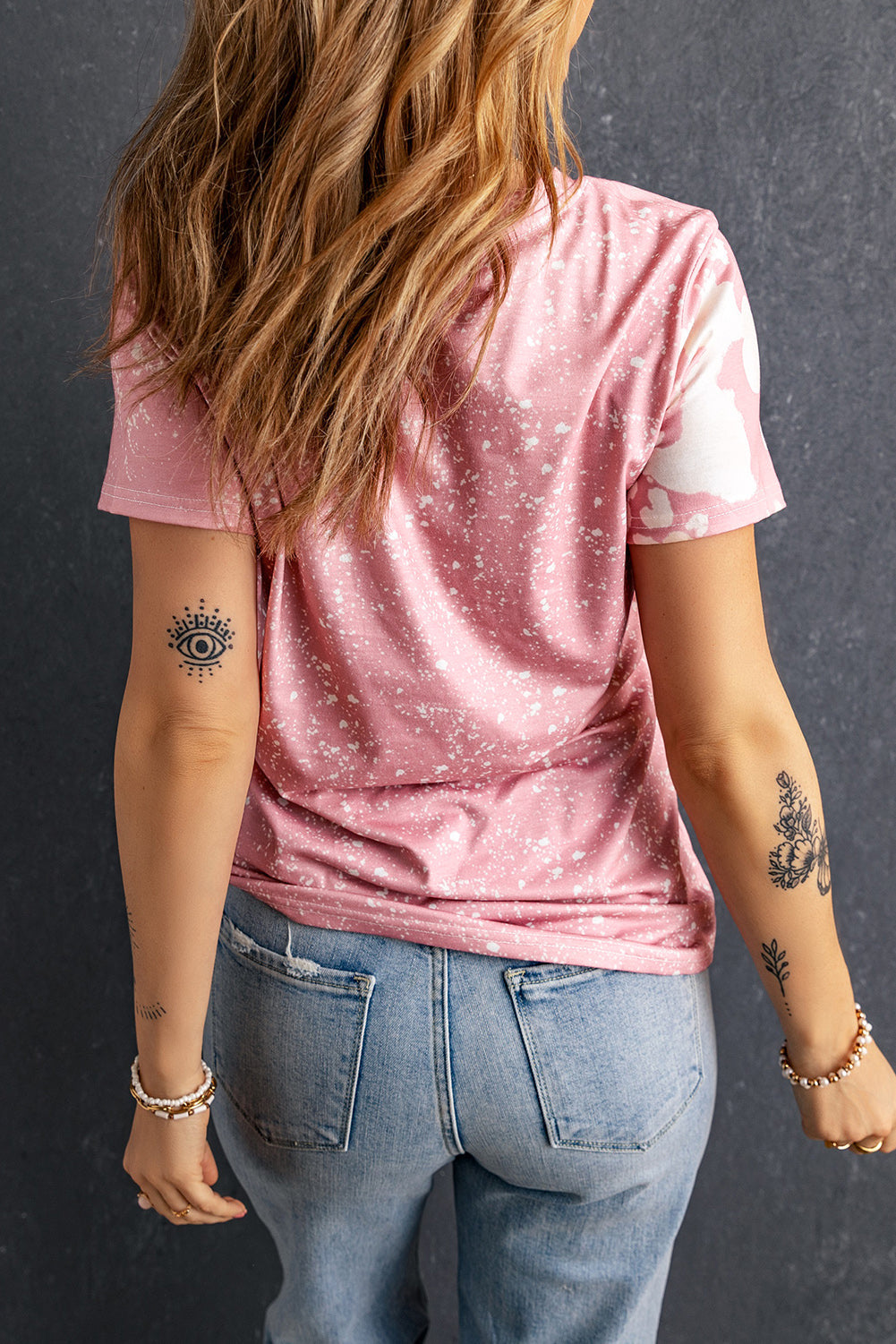 Tie Dye Bleached Short Sleeve T-Shirt