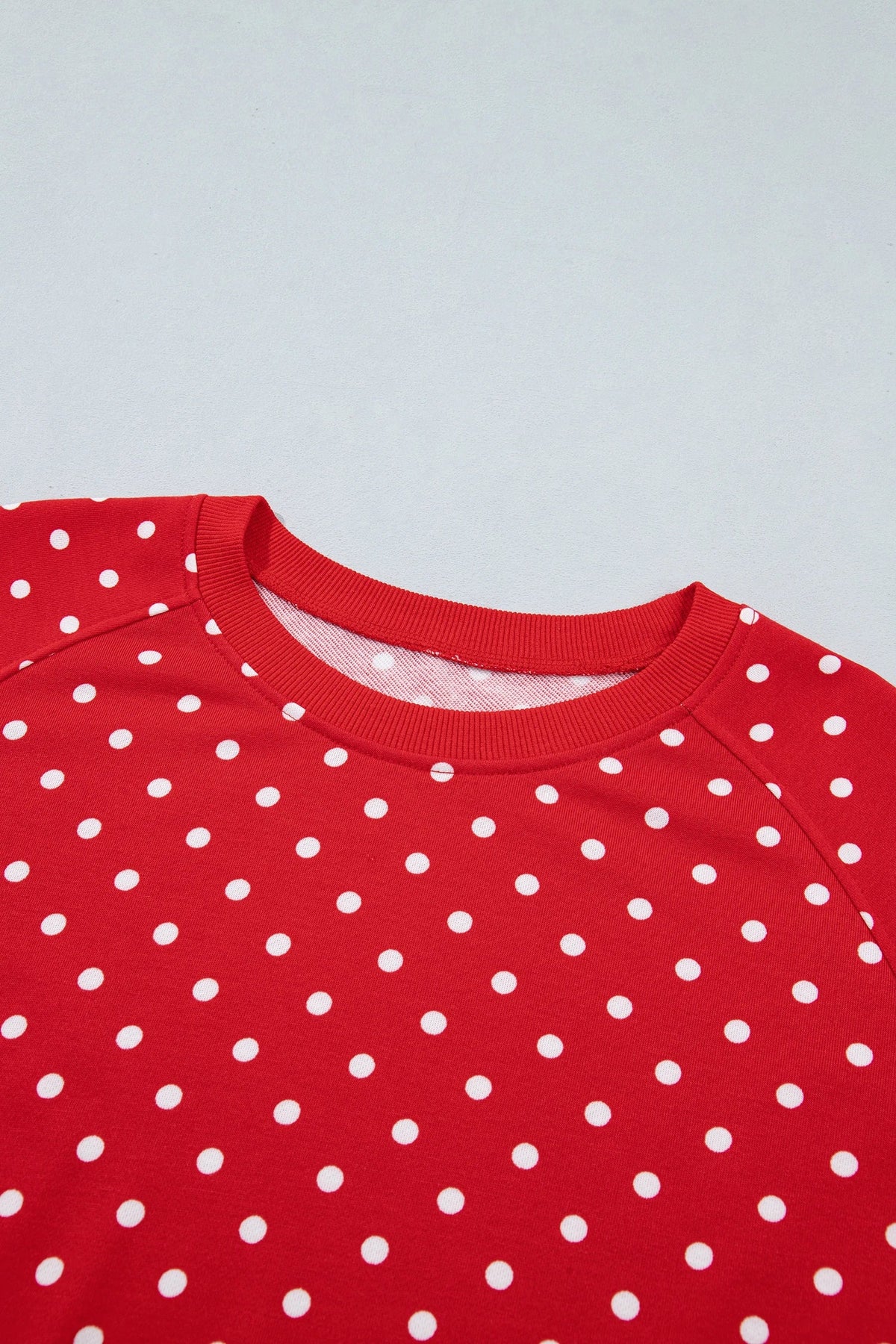 Plus Size Polka Dot Long Sleeve Top & Pants Set