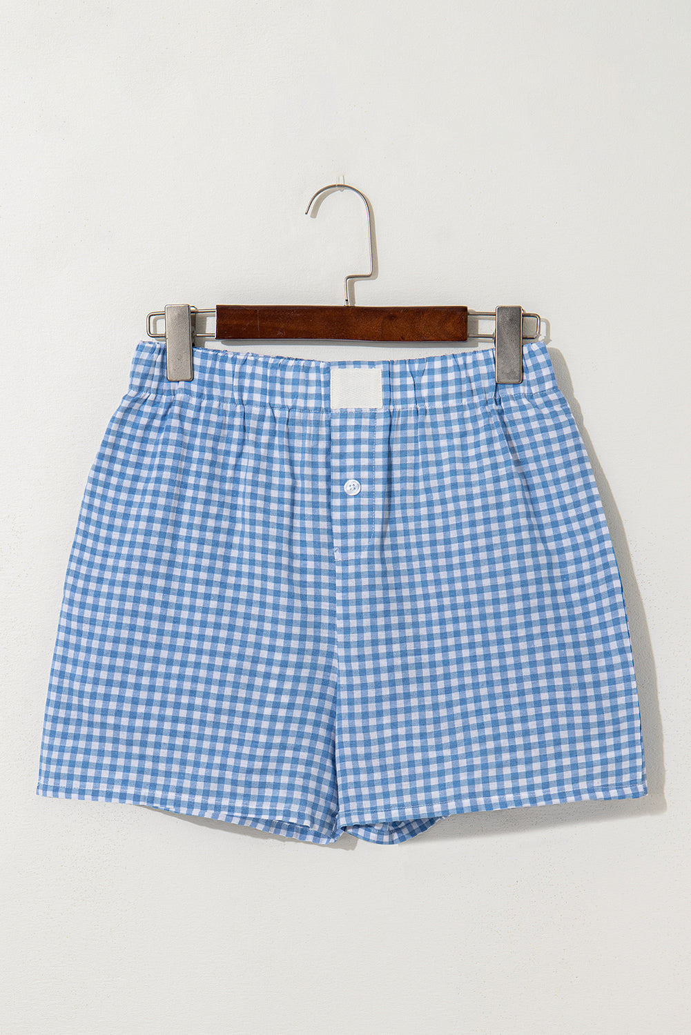 Gingham High Waist Casual Shorts