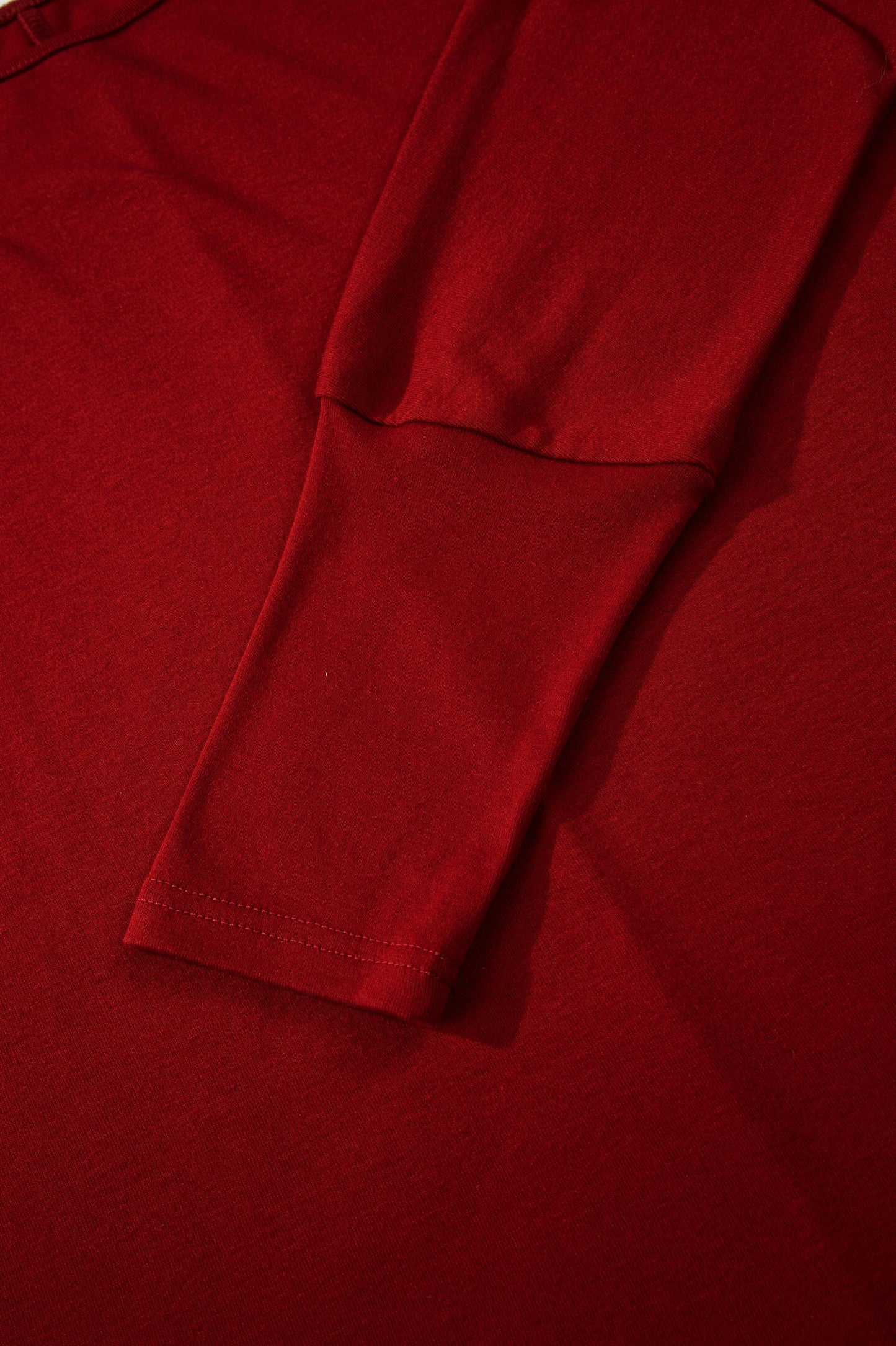 Solid Extended Cuff Long Sleeve Top