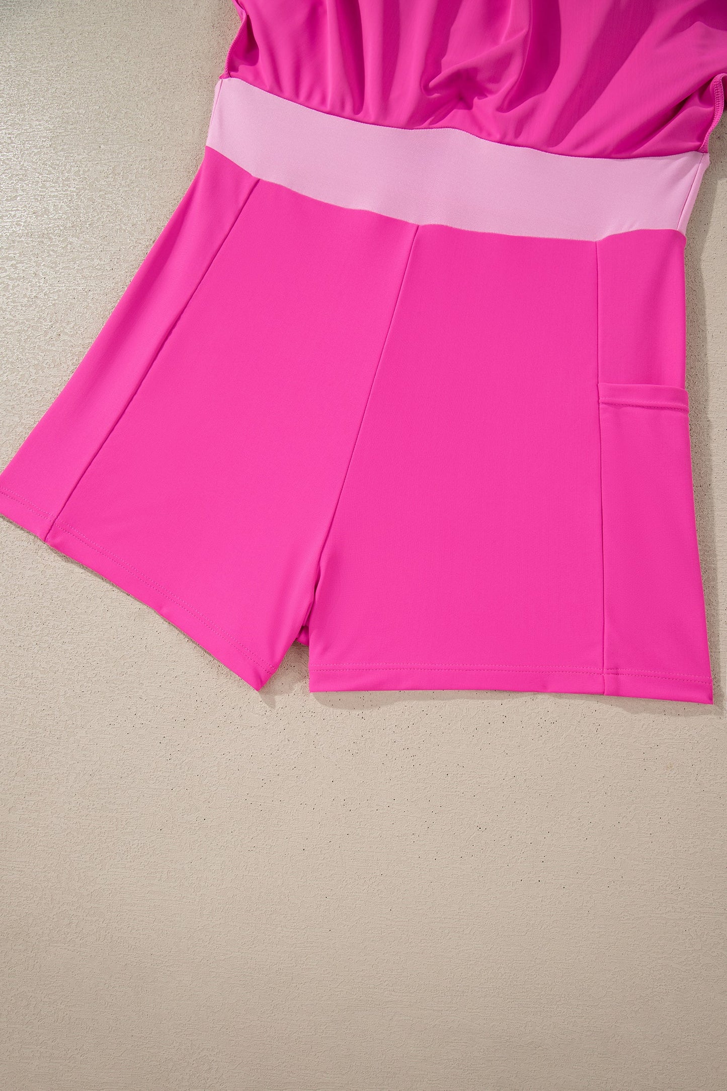Contrast Trim Scoop Neck One-Piece Swim Dress
