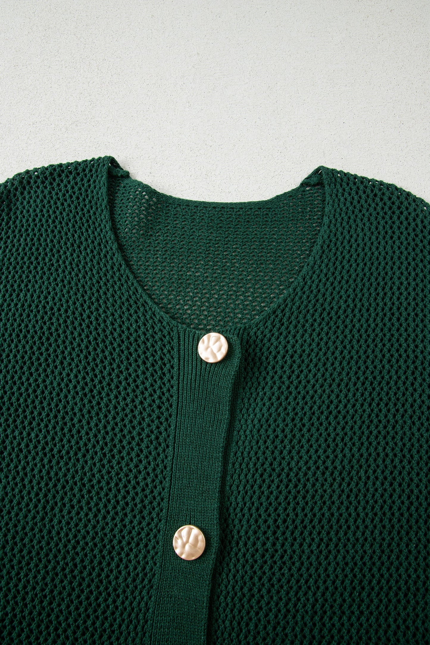 Plus Size Solid Button Front Sweater Cardigan