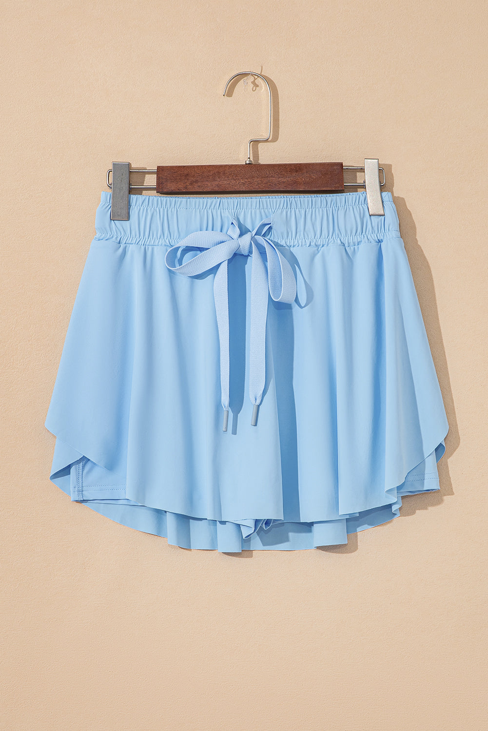 Drawstring Elastic Waistband Lined Tennis Skorts