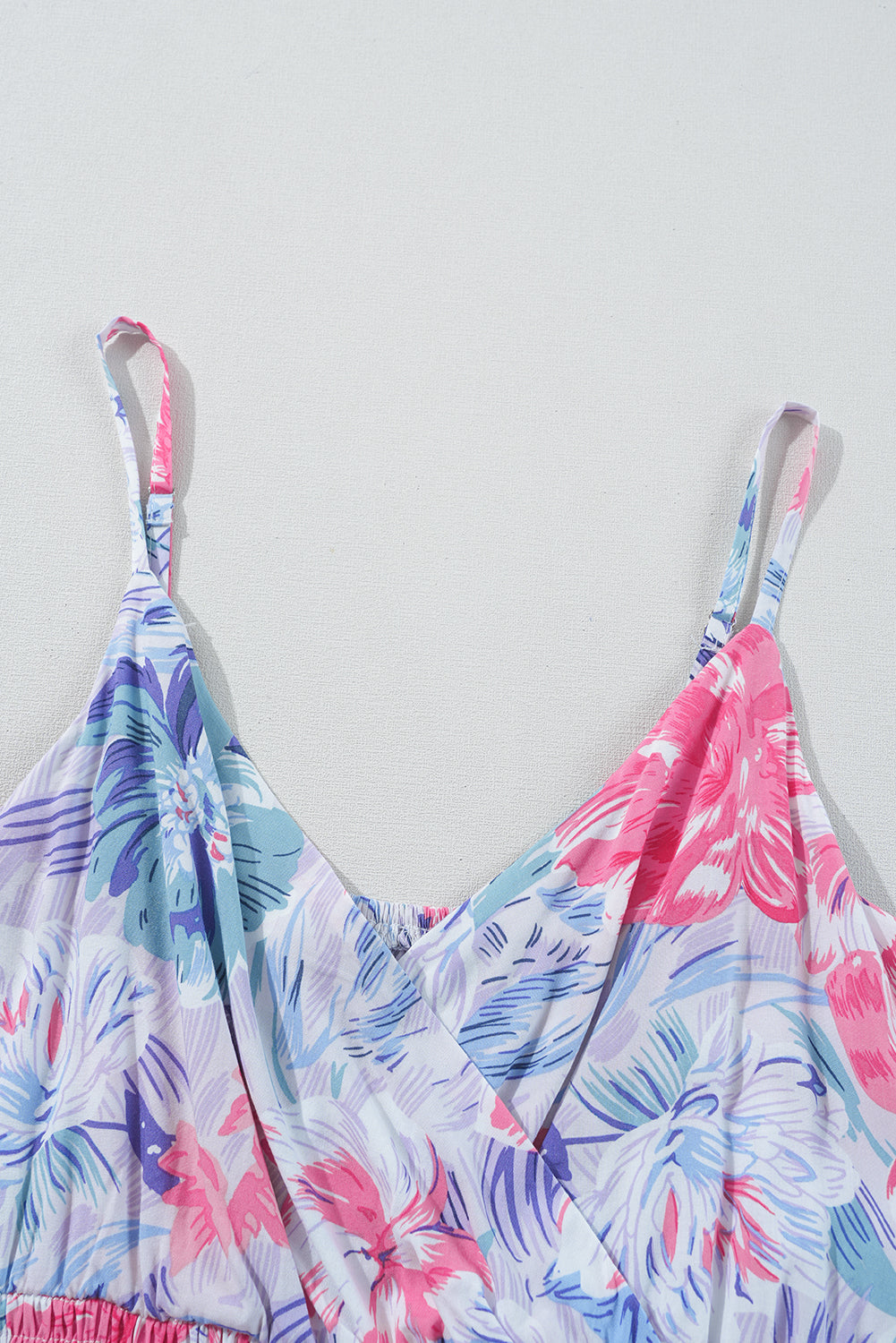 Floral Wrap V-Neck Spaghetti Strap Dress