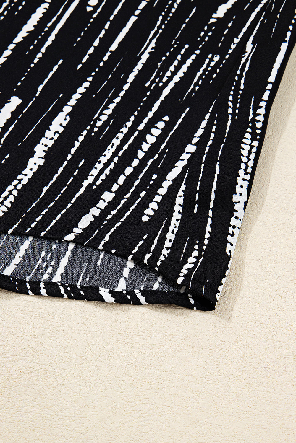 Abstract V-Neck Blouse