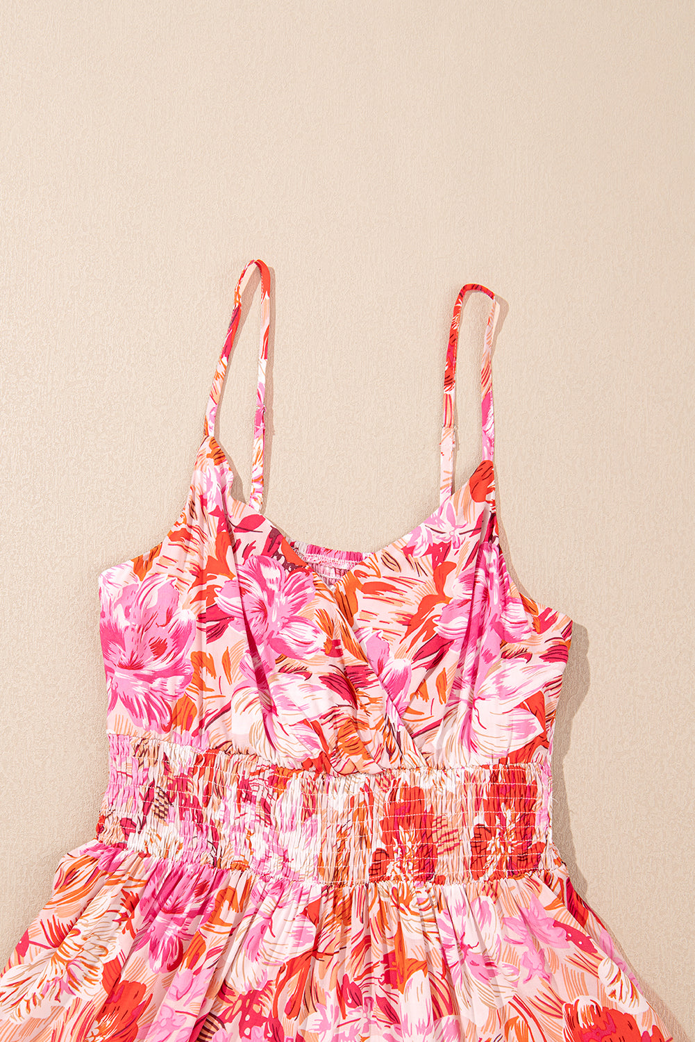 Floral Wrap V-Neck Spaghetti Strap Dress