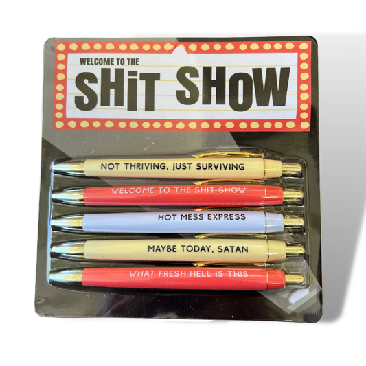 Welcome to the Shit Show Pen Set (funny gifts, novelty pens)