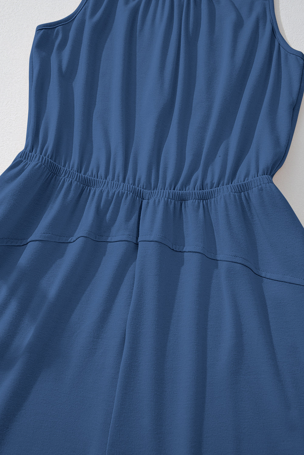 Sleeveless Top & Pleated Waist Jumpsuit