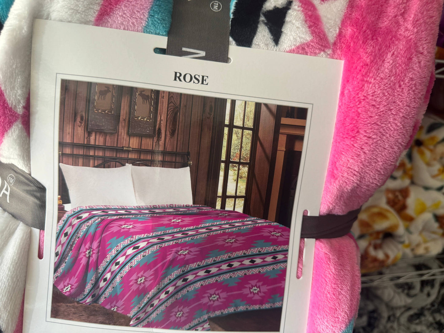 Series 14 MIA Pink Rose Super Plush Blanket