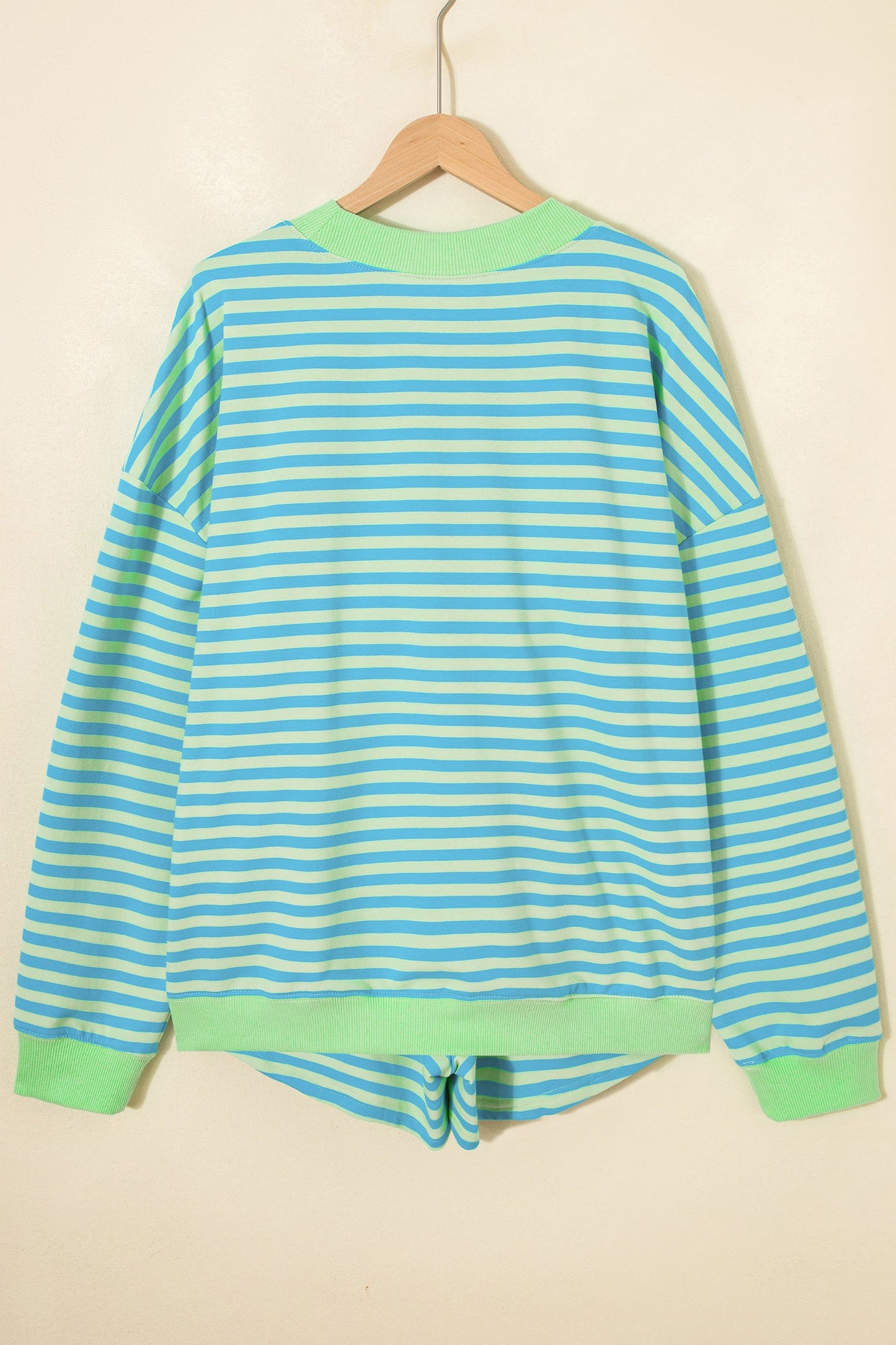 Stripe Colorblock Pullover & Pull-On Shorts Set