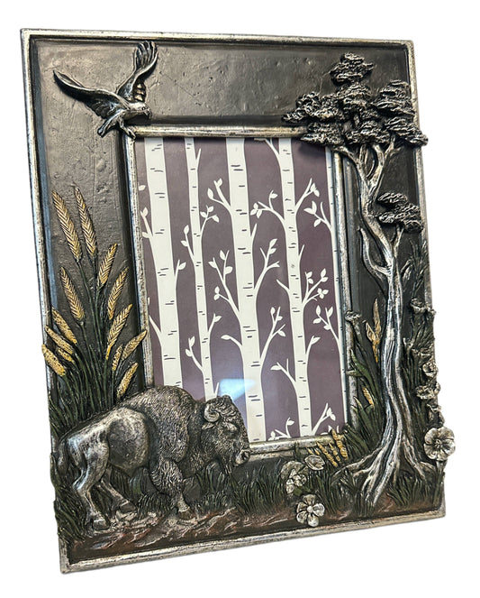Southwestern Plains Buffalo Bison Tree 6” x 4” Picture Frame