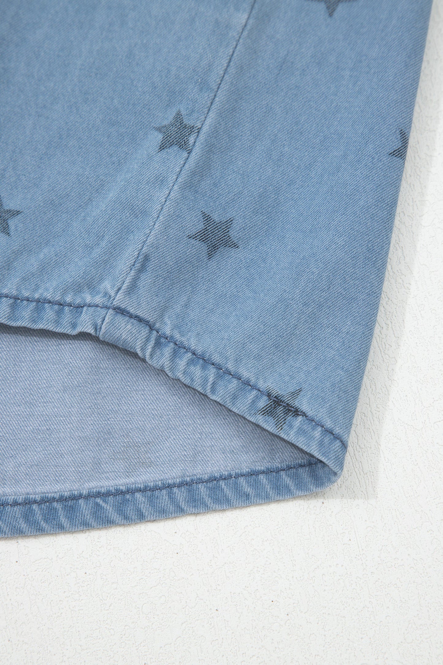 Star Denim Double Chest Pocket Short Sleeve Shirt