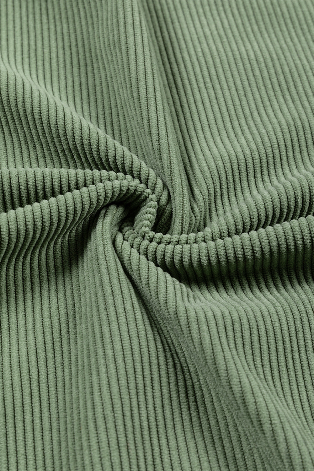Solid Ribbed Corduroy Long Sleeve Oversized Sweatshirt