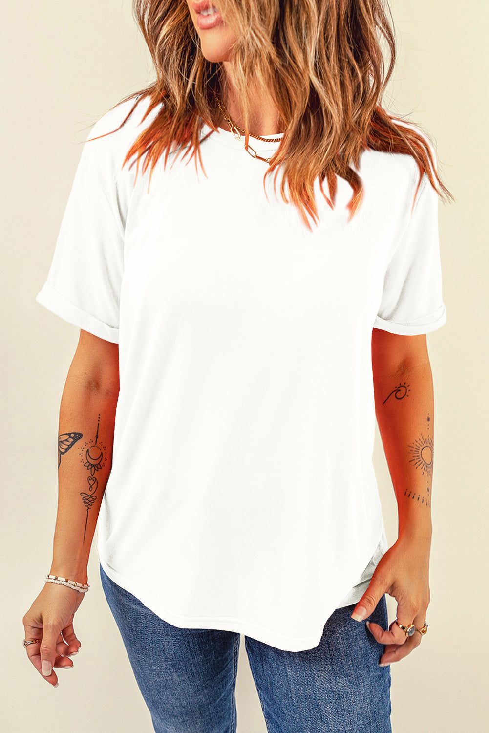 Plain Crew Neck Tee