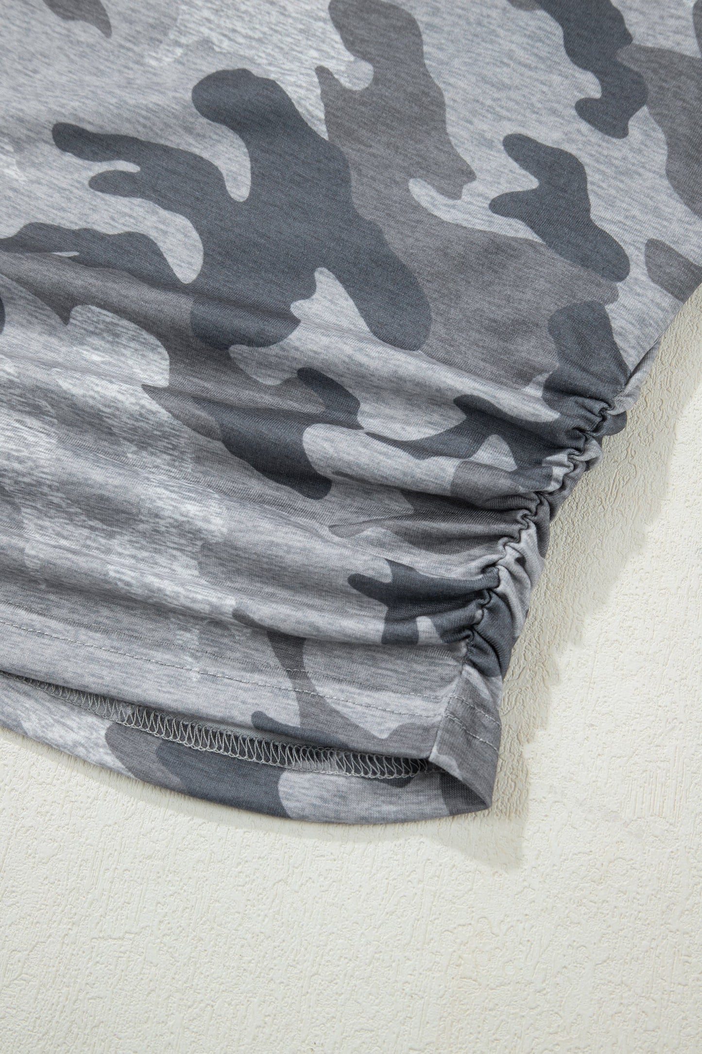 Camo Short Sleeve Round Neck T-Shirt