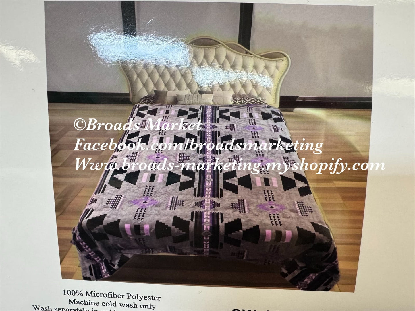 Purple & Grey Sabrina Super Plush Blanket