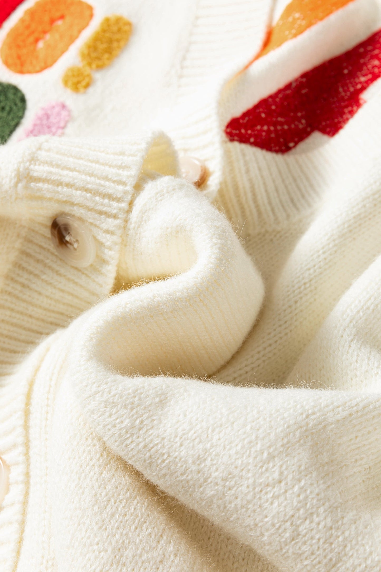 Ho Ho Ho Merry Christmas Buttoned V-Neck Cardigan
