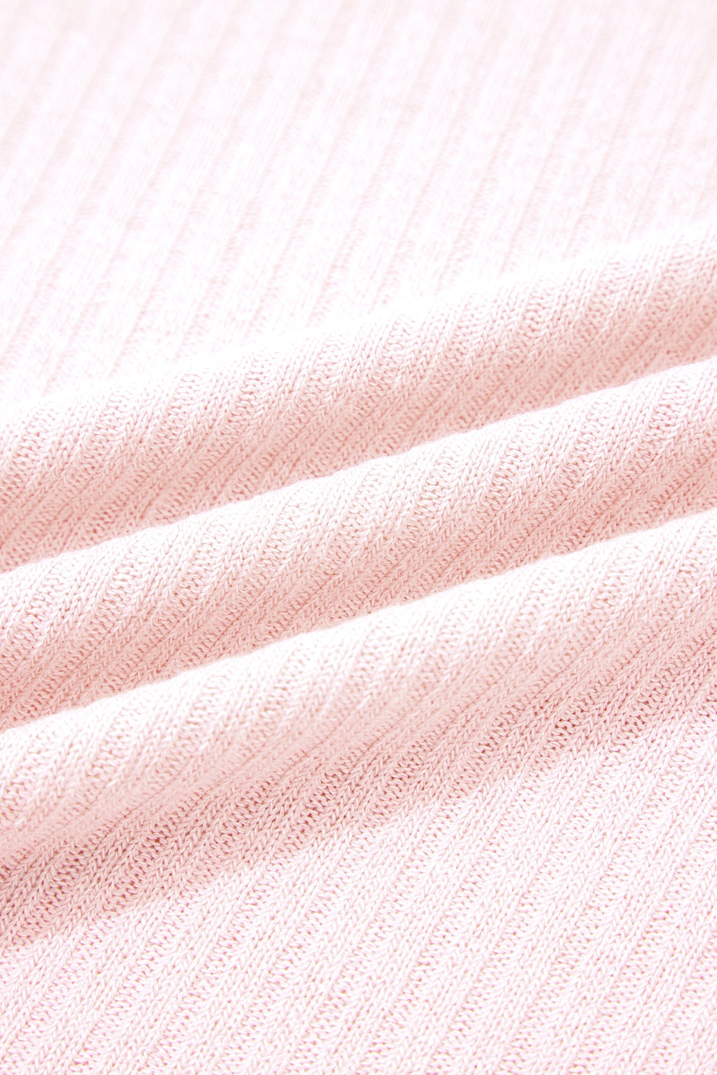 Solid Ribbed Knit Collared V-Neck Tee