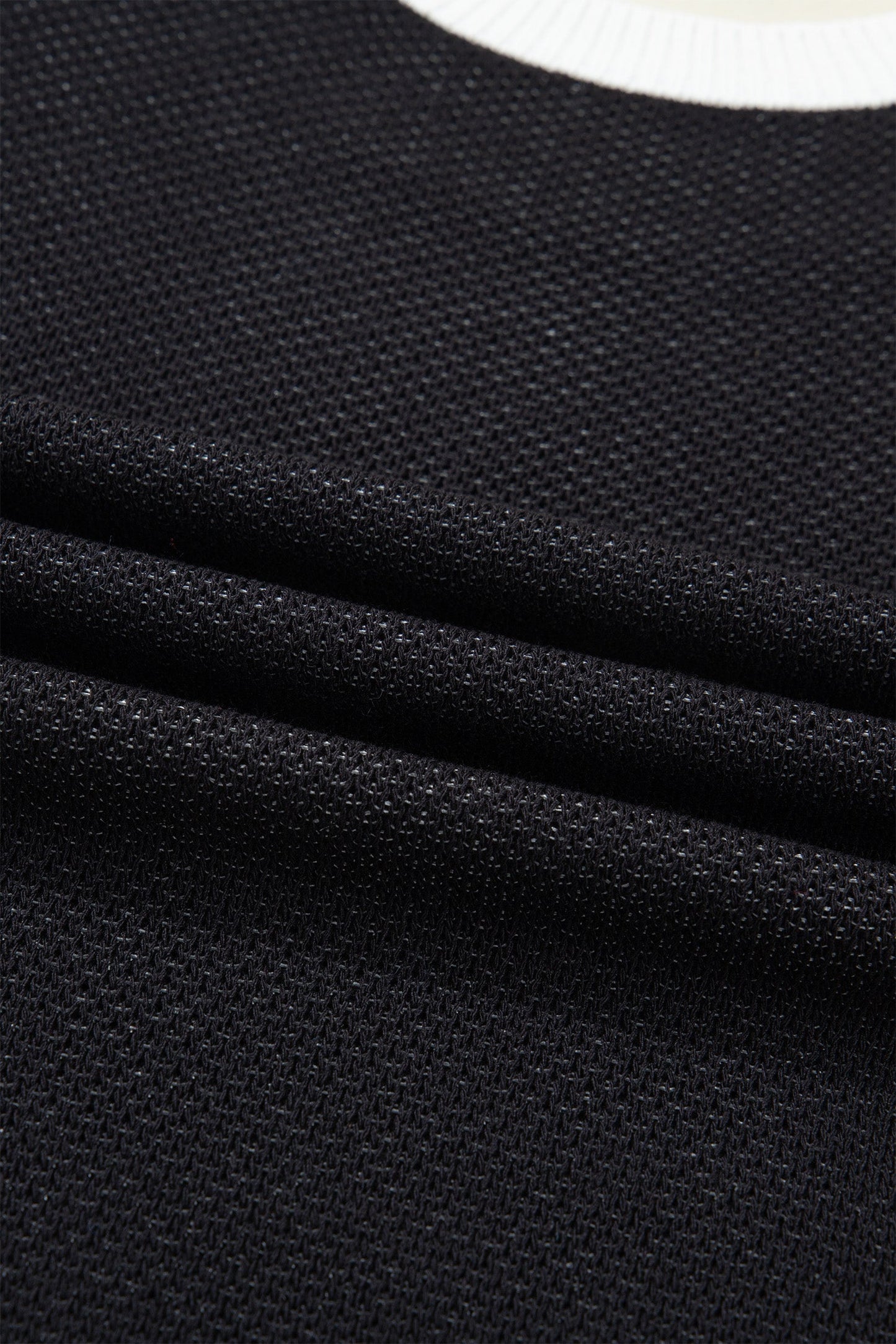 Horseshoe Pattern Western Trim Short Sleeve Sweater