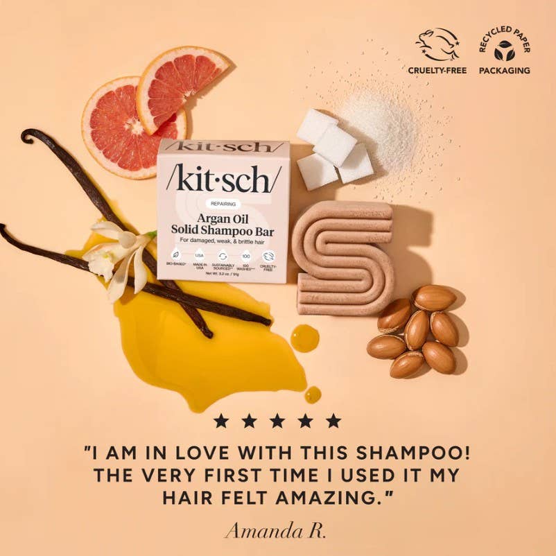 Repairing Argan Oil Shampoo & Conditioner Bar Combo by Kitsch